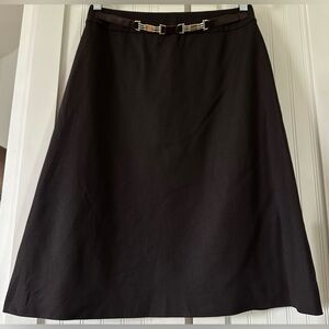 CELINE Paris vintage brown Wool Skirt Brown Size 38